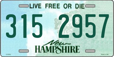NH license plate 3152957