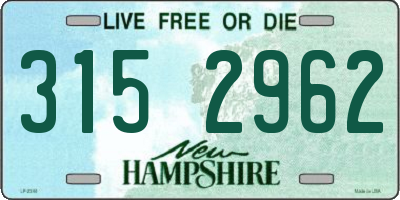 NH license plate 3152962