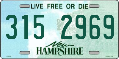 NH license plate 3152969