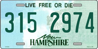 NH license plate 3152974