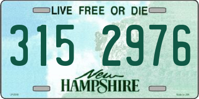 NH license plate 3152976