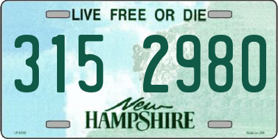 NH license plate 3152980