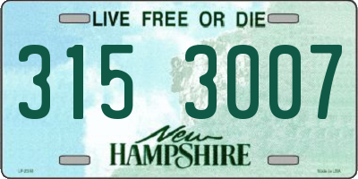 NH license plate 3153007
