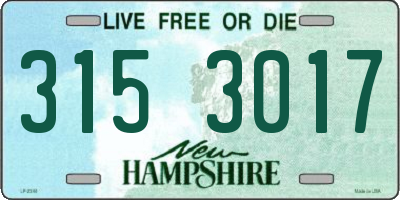 NH license plate 3153017