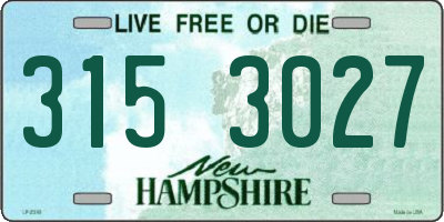 NH license plate 3153027