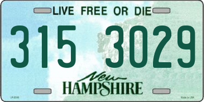 NH license plate 3153029
