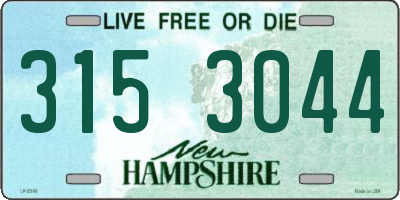 NH license plate 3153044