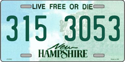 NH license plate 3153053