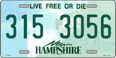 NH license plate 3153056