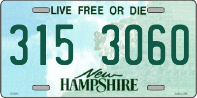 NH license plate 3153060
