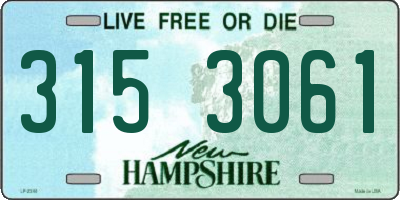 NH license plate 3153061