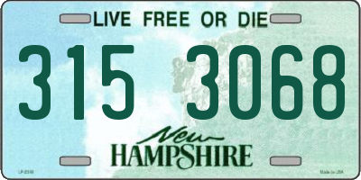NH license plate 3153068