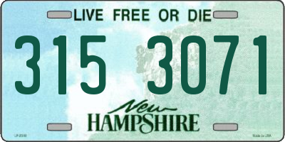 NH license plate 3153071