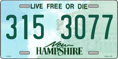 NH license plate 3153077