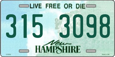 NH license plate 3153098