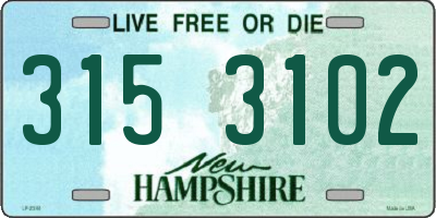 NH license plate 3153102