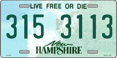 NH license plate 3153113