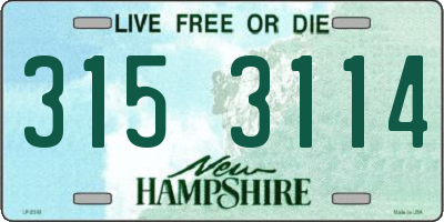 NH license plate 3153114