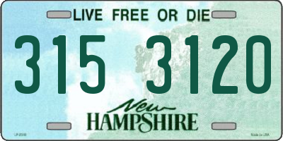 NH license plate 3153120