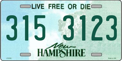 NH license plate 3153123