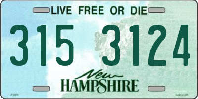 NH license plate 3153124