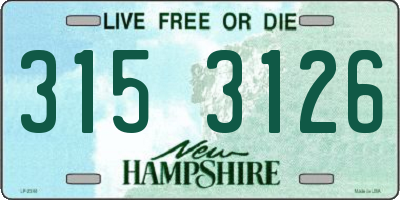 NH license plate 3153126