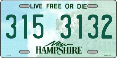 NH license plate 3153132