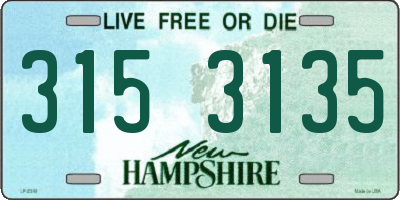NH license plate 3153135