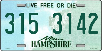 NH license plate 3153142