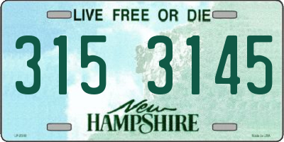 NH license plate 3153145