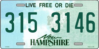 NH license plate 3153146