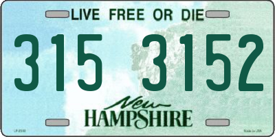 NH license plate 3153152