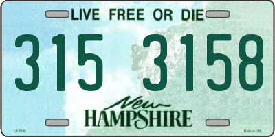 NH license plate 3153158
