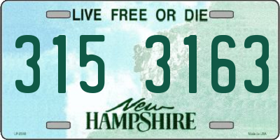 NH license plate 3153163