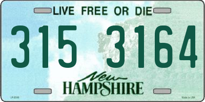 NH license plate 3153164