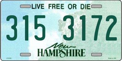 NH license plate 3153172