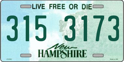NH license plate 3153173