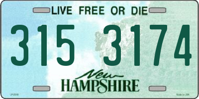 NH license plate 3153174