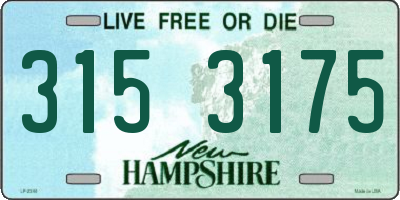 NH license plate 3153175