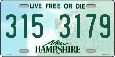 NH license plate 3153179