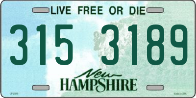 NH license plate 3153189
