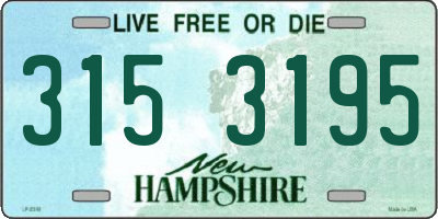 NH license plate 3153195