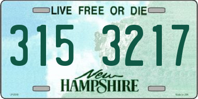 NH license plate 3153217