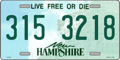 NH license plate 3153218