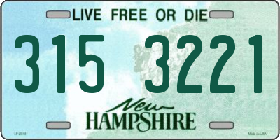 NH license plate 3153221