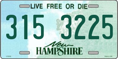 NH license plate 3153225