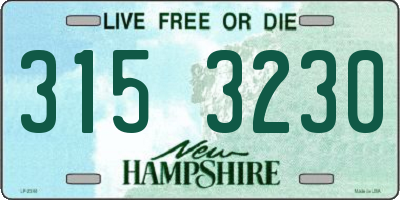NH license plate 3153230