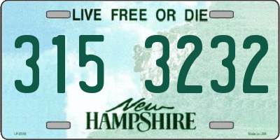 NH license plate 3153232