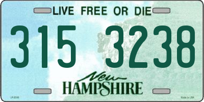 NH license plate 3153238