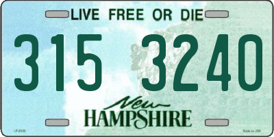 NH license plate 3153240